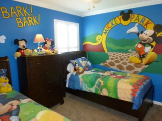 Picture of the 32inchTV in the Disney themed room